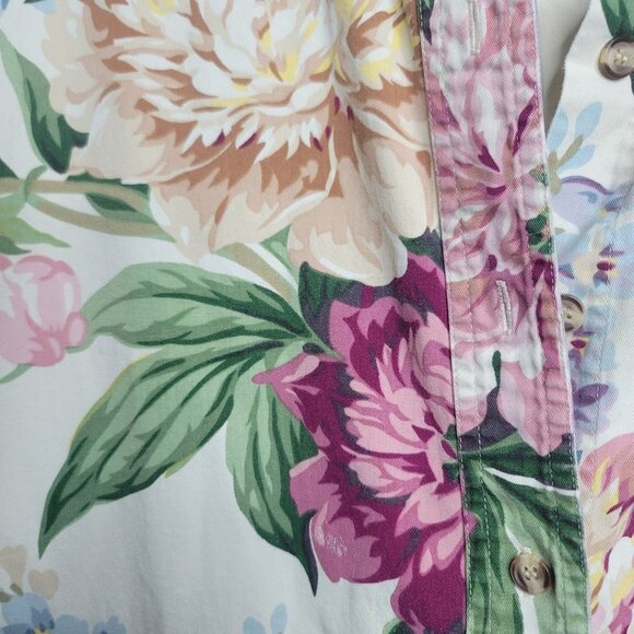 Red Ridge Mountain Outfitters Shabby Chic Floral Button Shirt Womens Size XL - Picture 4 of 5